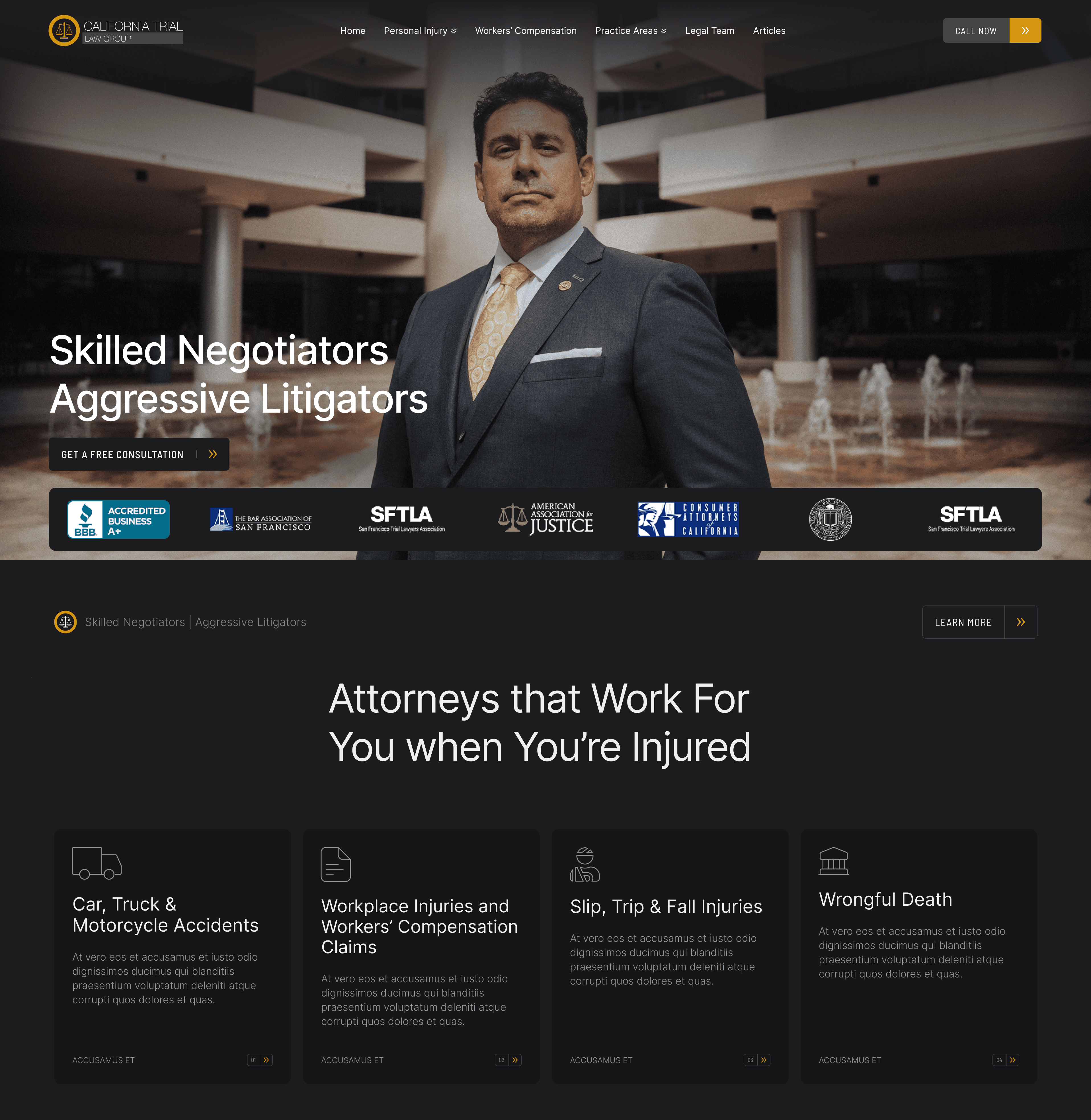 California Trial Law Group website