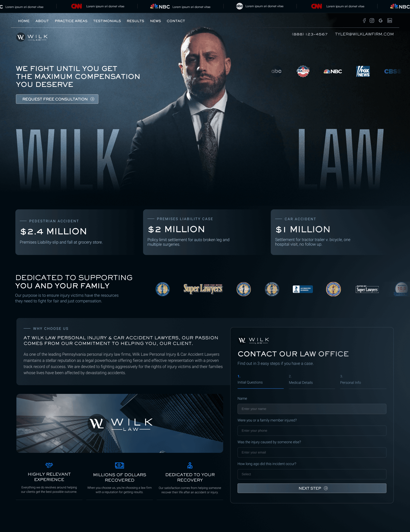 Wilk Law website